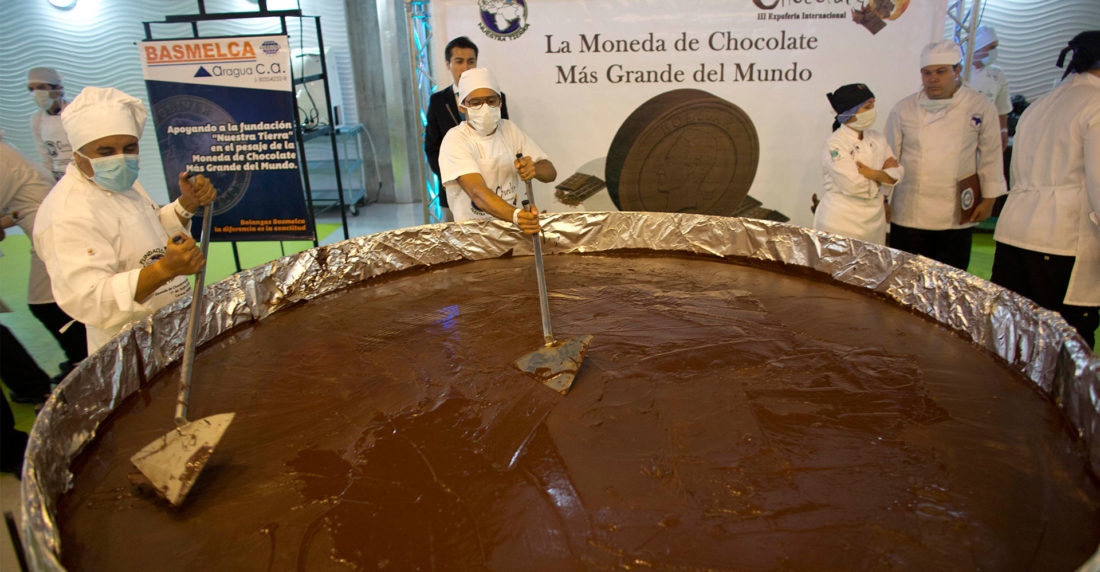 record guinness, moneda de chocolate