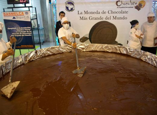 record guinness, moneda de chocolate