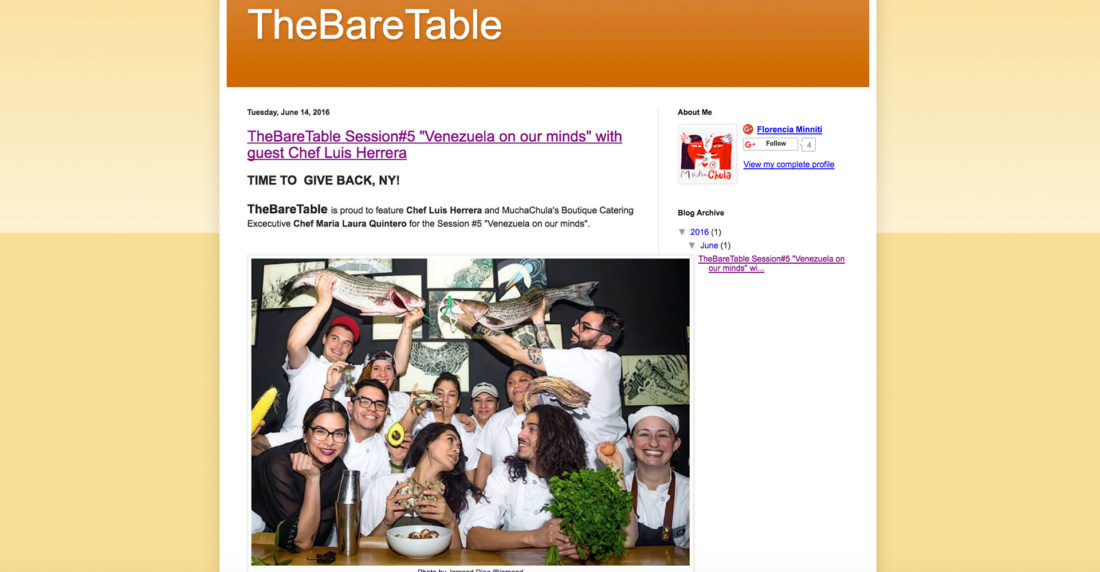 the bare table, venezuela on our minds