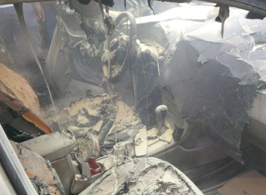 Conrado Perez incendian vehículo