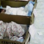 bebés en cajas