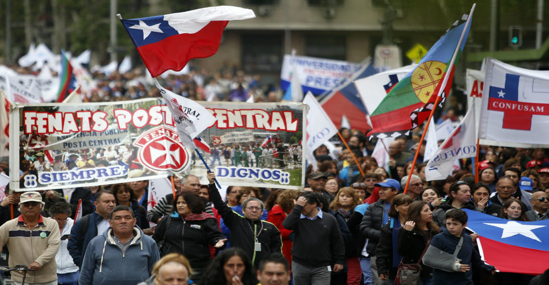 Paro trabajadores públicos Chile
