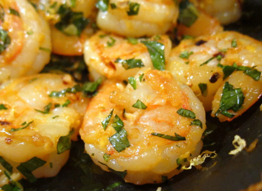 gambas, camarones, ajillo, caius apicius