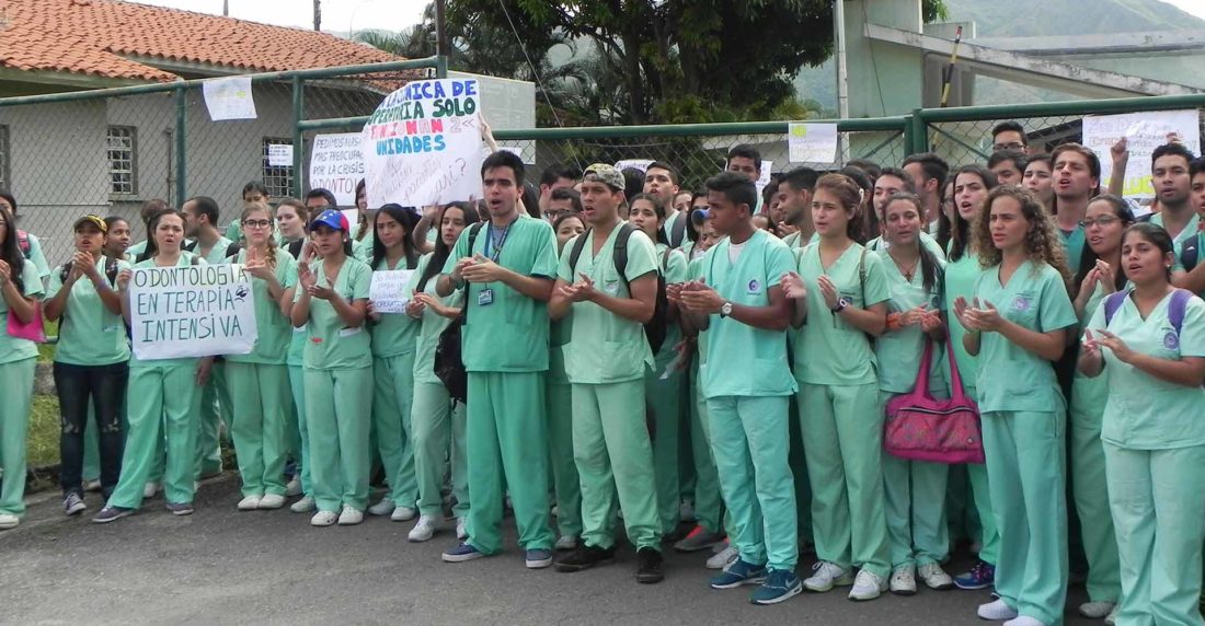 Protesta en la Universidad de Carabobo