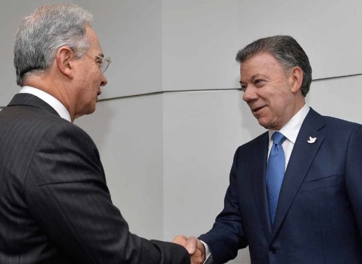 Álvaro Uribe y Juan Manuel Santos