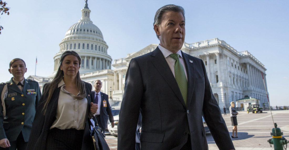 Juan Manuel Santos en EEUU
