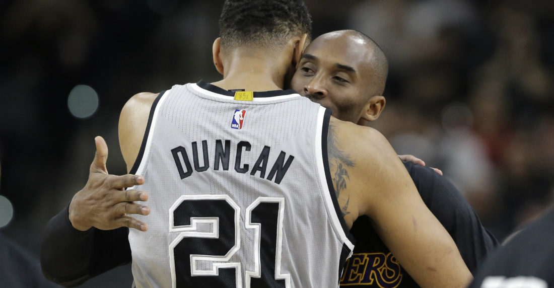 Kobe Bryant y Tim Duncan