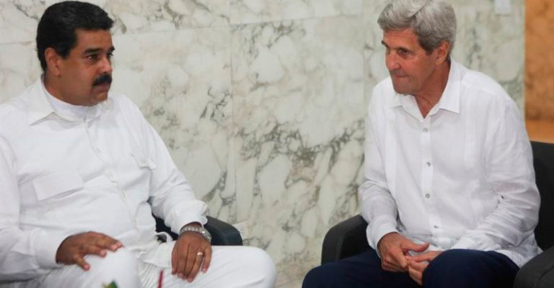 Nicolás Maduro y John Kerry