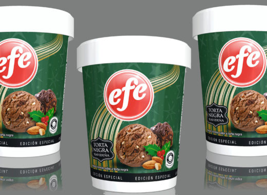 helados efe, torta negra, navidad
