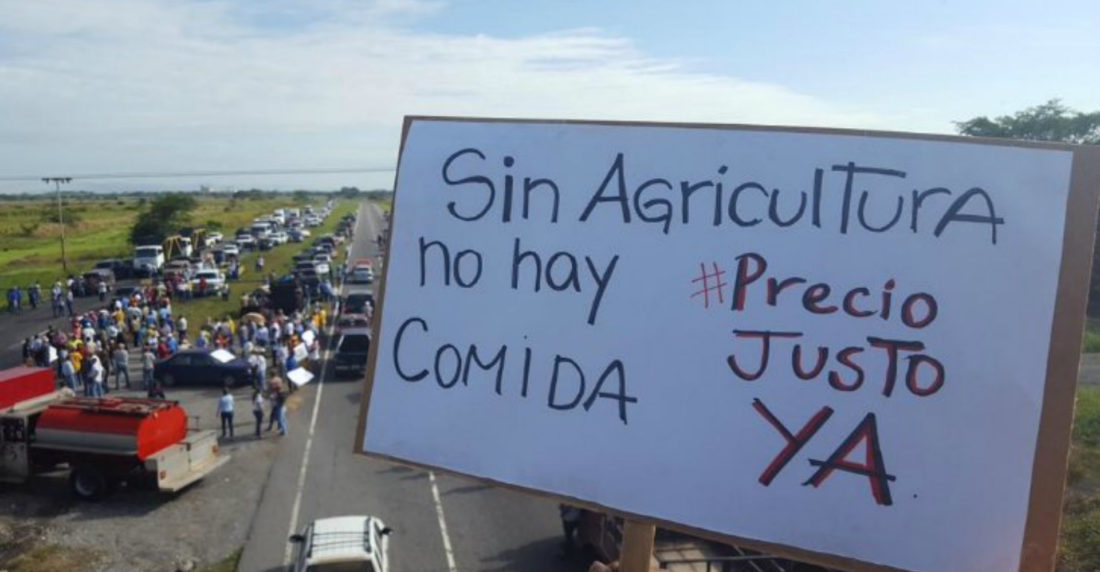 Protesta de agricultores