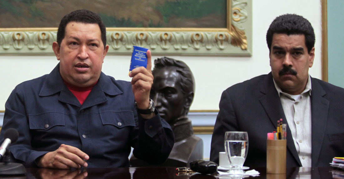 Hugo Chávez y Nicolás Maduro