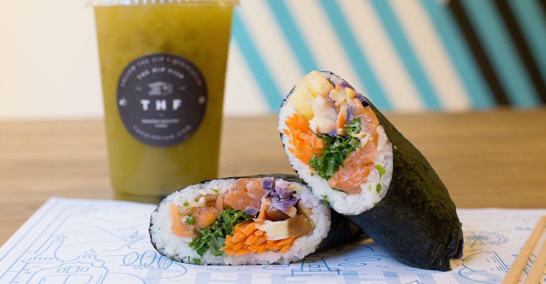 the hip fish, barcelona, poke bowl, sushi burritos