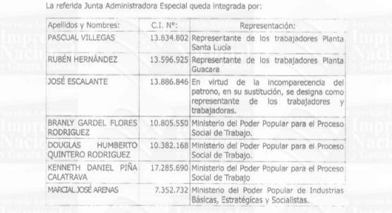 Junta especial de Clorox