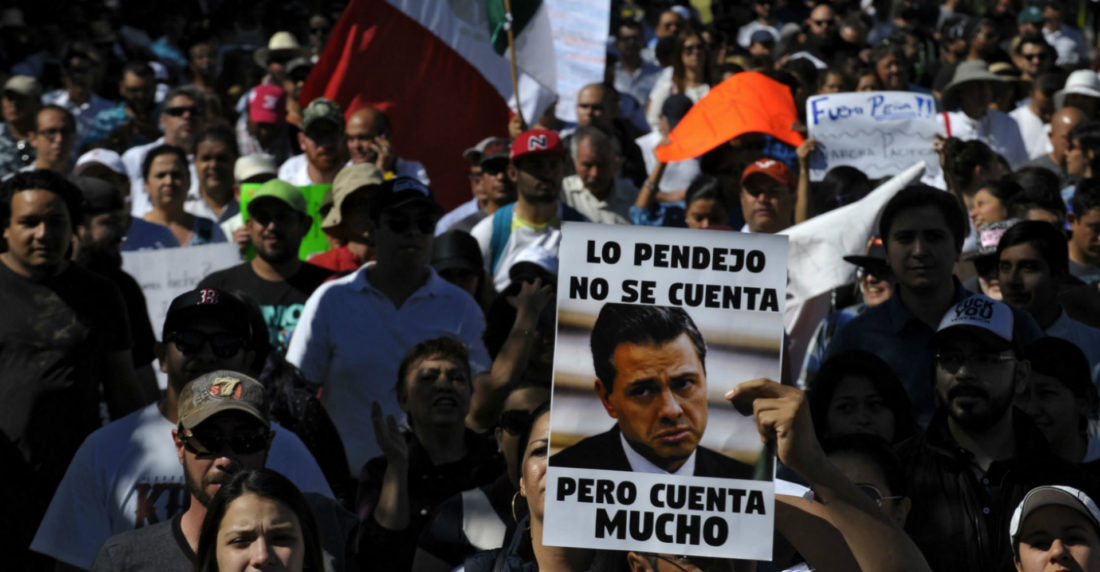 Marcha en México por aumento de gasolina 2017