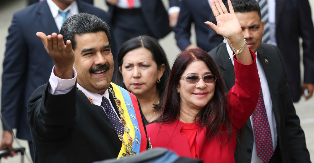 Nicolás Maduro y Cilia Flores