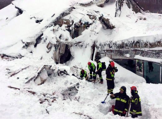 Alud de nieve en Italia