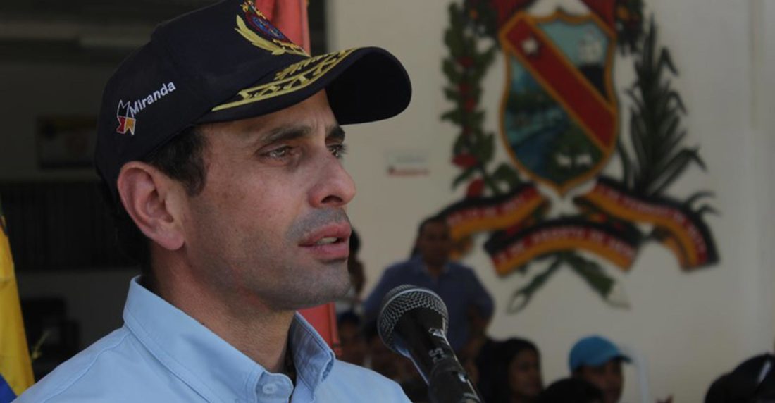 Henrique Capriles, también señalado de haber recibido plata de Odebrecht para su campaña electoral en 2013