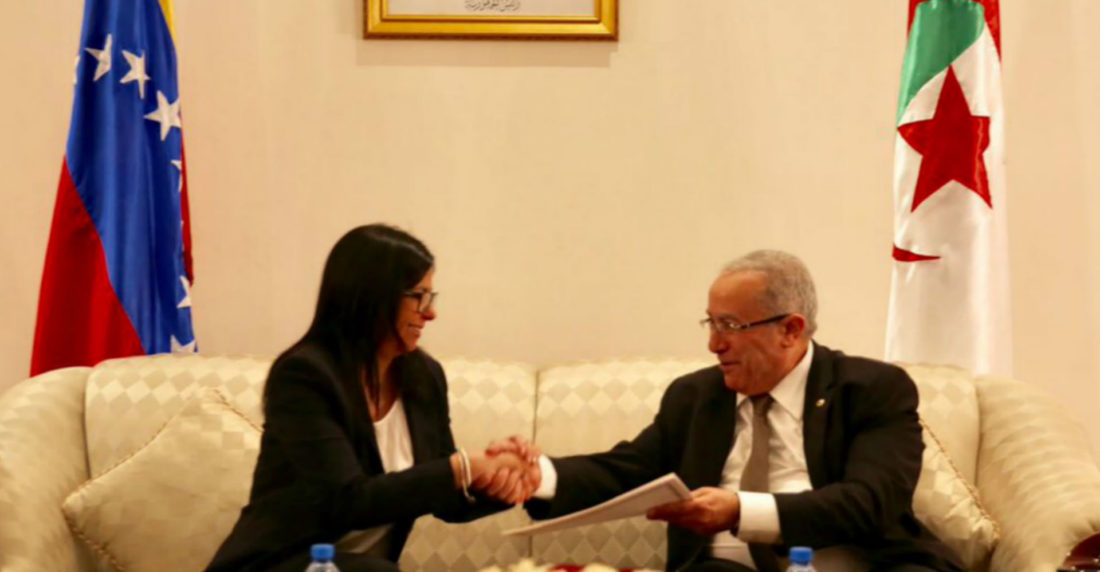 Delcy Rodríguez en Argelia