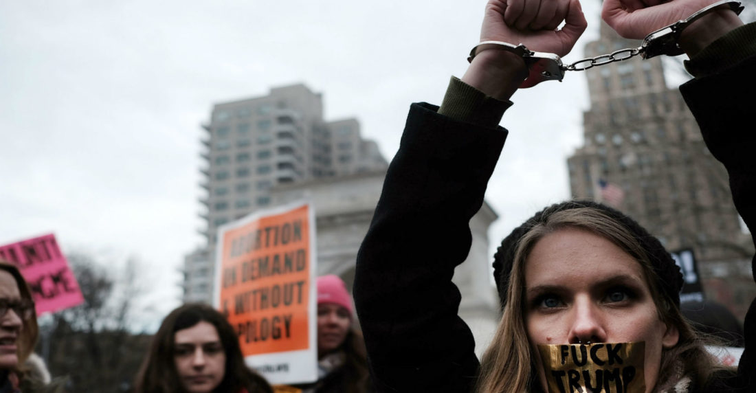 Protesta en Nueva York contra Trump