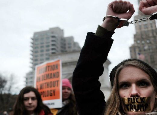 Protesta en Nueva York contra Trump