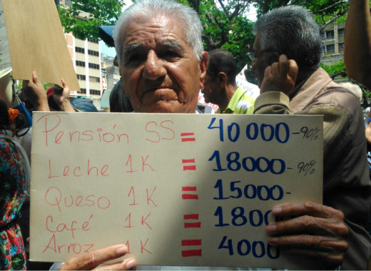 Pensionado protesta