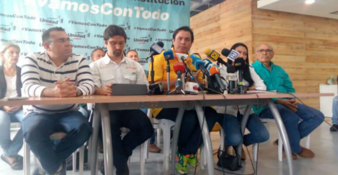 Rueda de prensa de la MUD