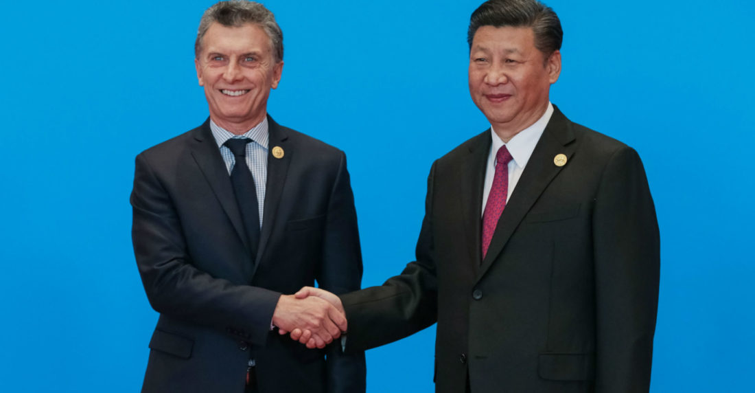 Mauricio Macri y Xi Jinping