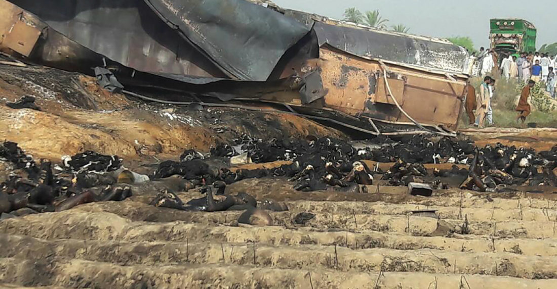 Pakistán incendio cisterna