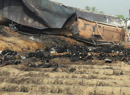 Pakistán incendio cisterna