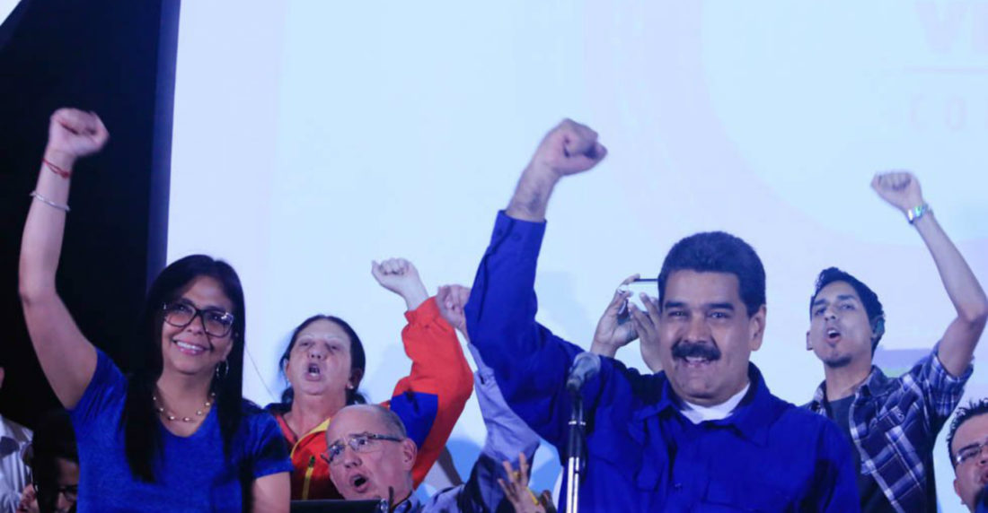 Maduro en Parque Central