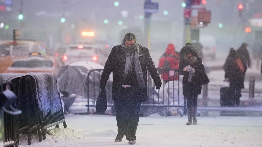 Massive Winter Storm Brings Snow And Heavy Winds