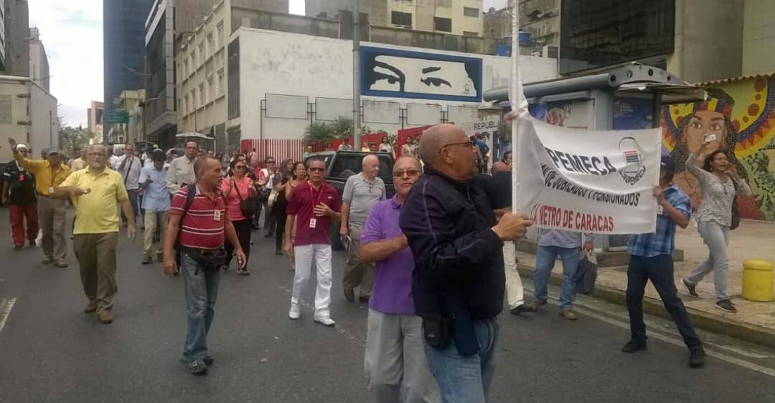 Jubilados del Metro-protesta