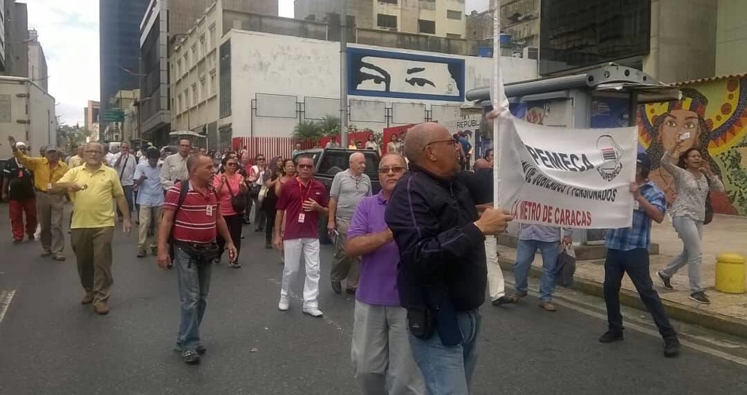 Trabajadores del Metro-protesta