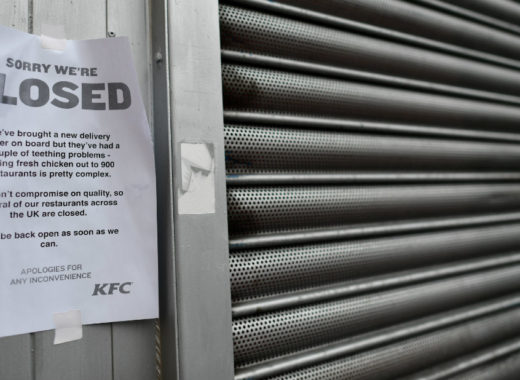 KFC UK cerrada