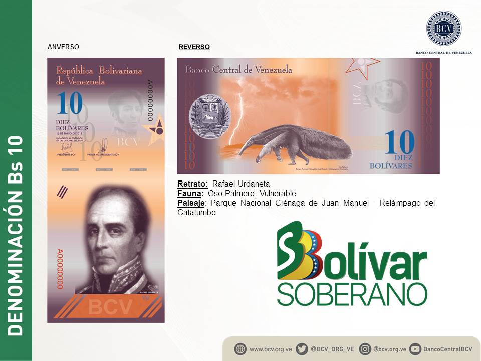 Billete de Bs 10