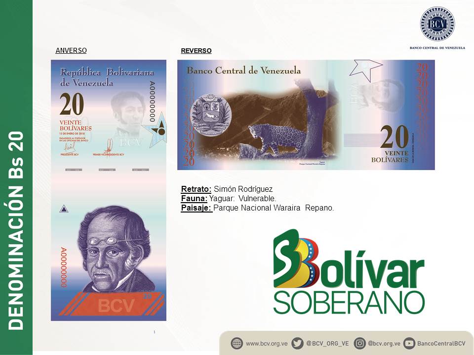 Billete de Bs 20