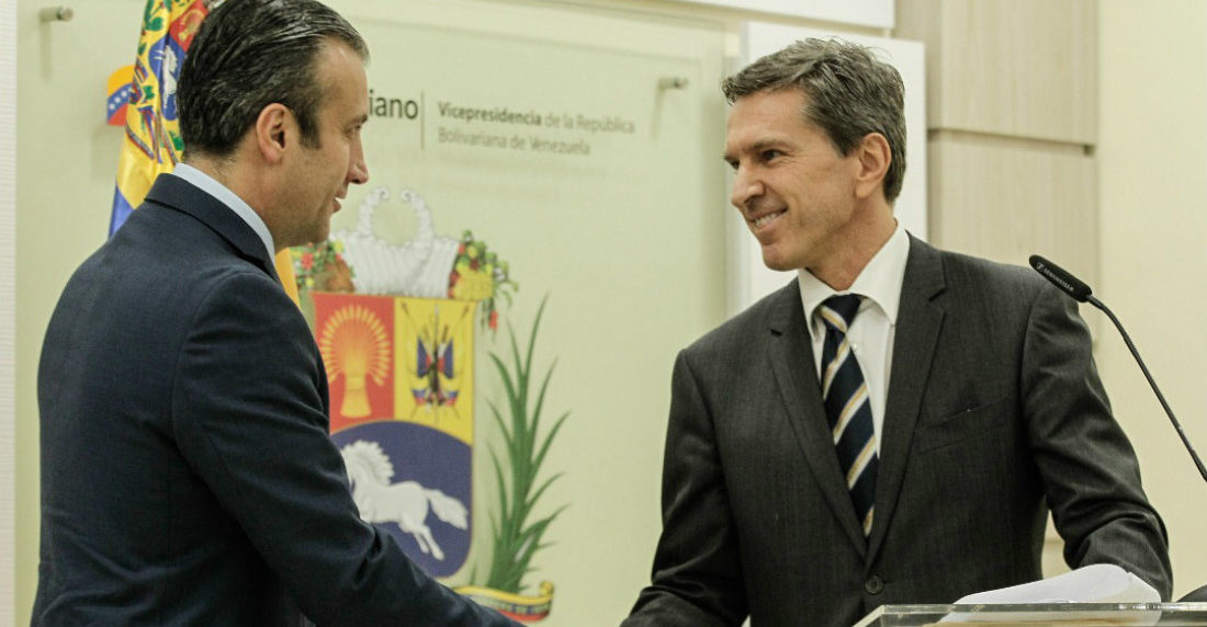 Tareck El Aissami y representante de Onudi