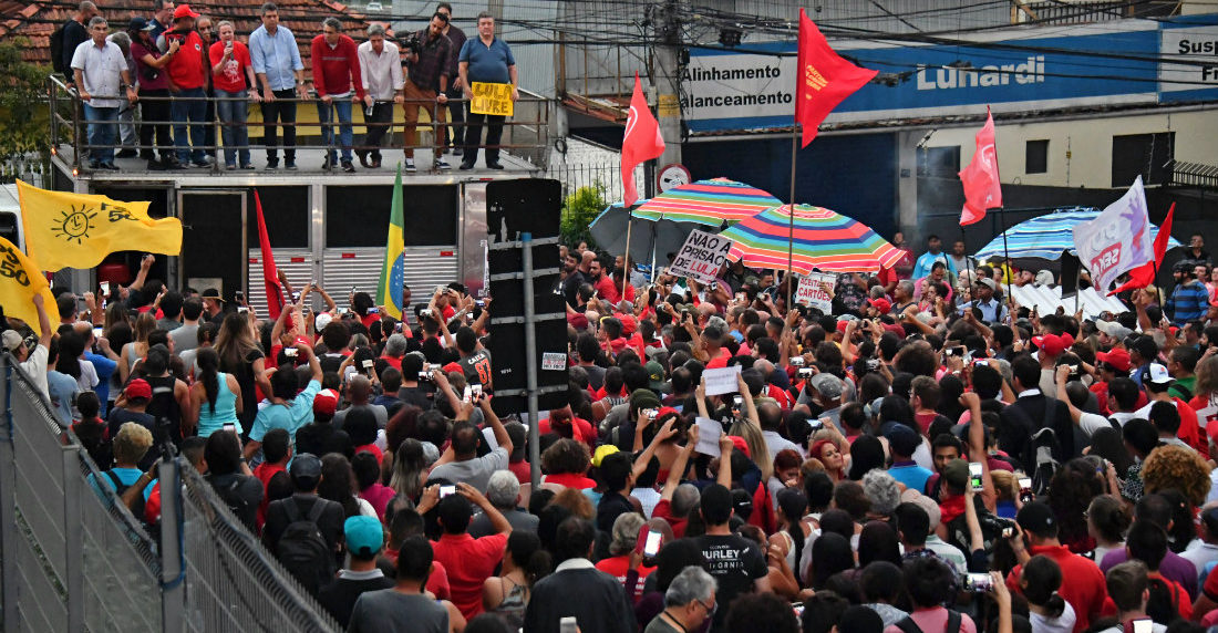 Apoyo a Lula manifestación
