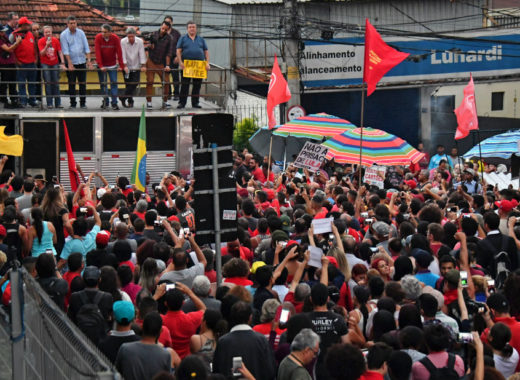 Apoyo a Lula manifestación