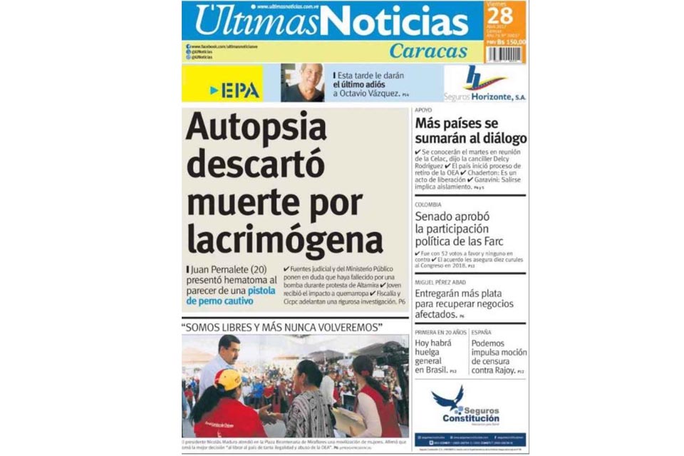ultimas noticias pernalete