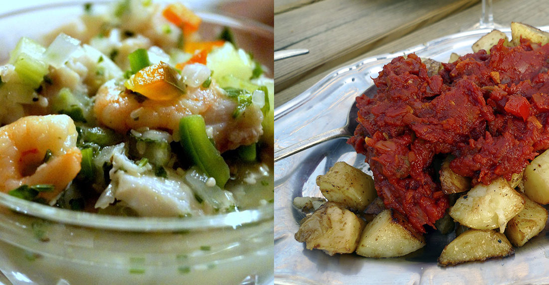 ceviche y patatas bravas 1