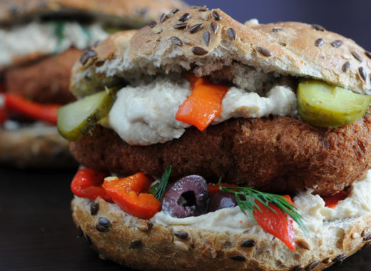 hamburguesa vegana falafel