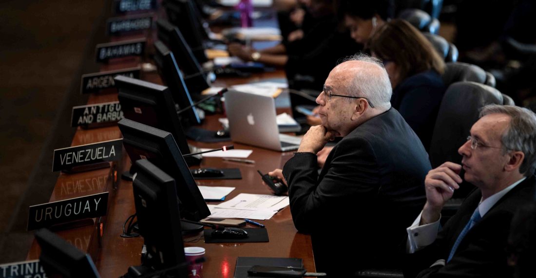 El representante de Venezuela Gustavo Tarre Briceño