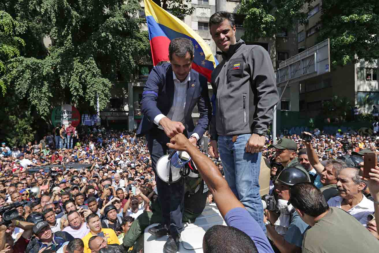VENEZUELA-CRISIS-CLASHES-GUAIDO-LOPEZ