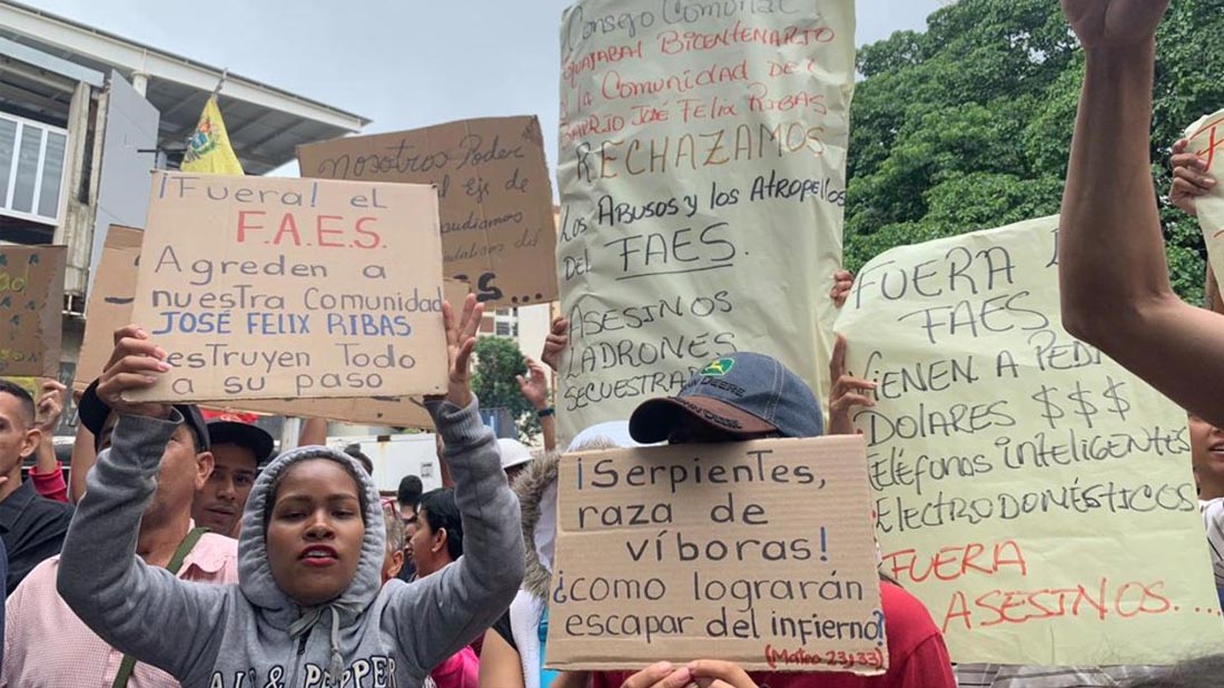 protesta petare faes