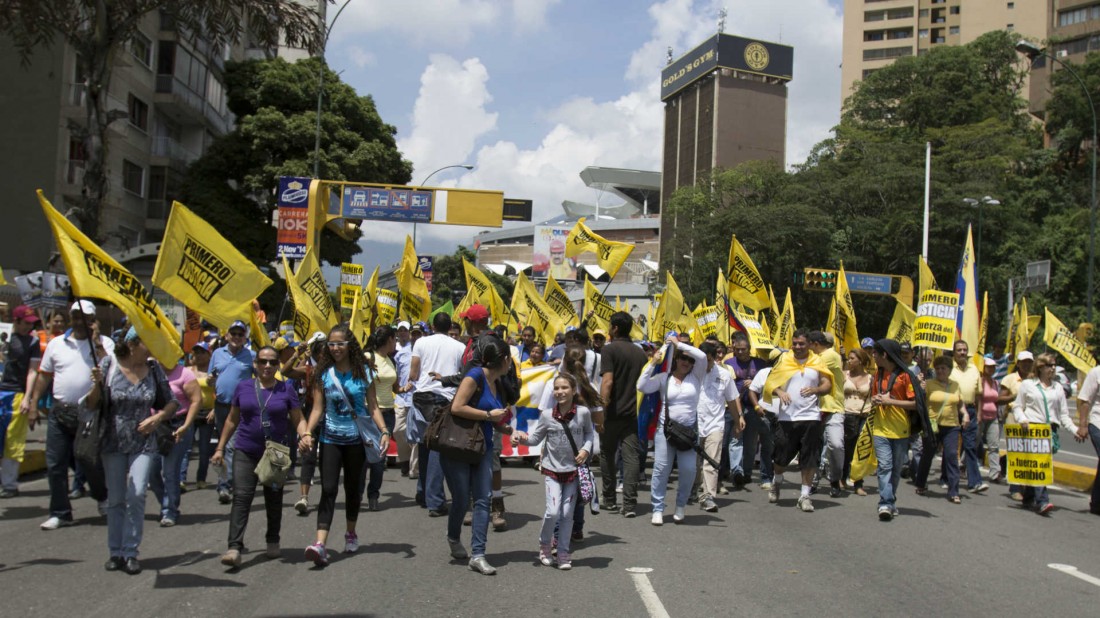 El partido opositor Primero Justicia estuvo presente en la manifestación