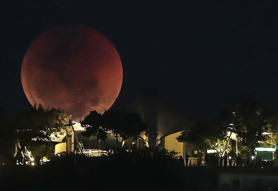 Eclipse lunar desde Río de Janeiro