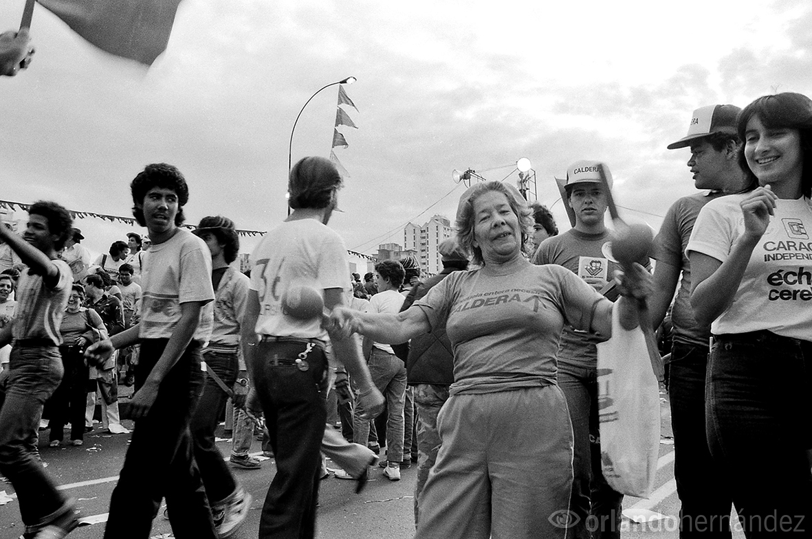 Campaña Caldera Av Bolivar 1983 Foto OrlandoHernandez