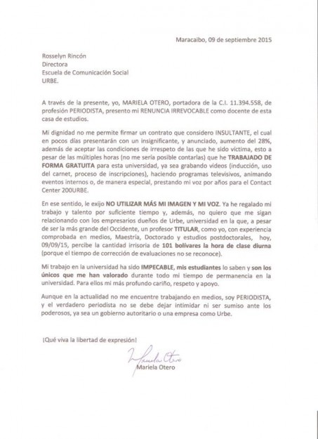 Carta otero