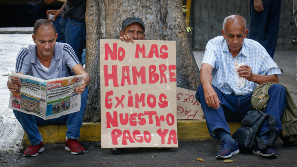 En Venezuela las pensiones son hambre